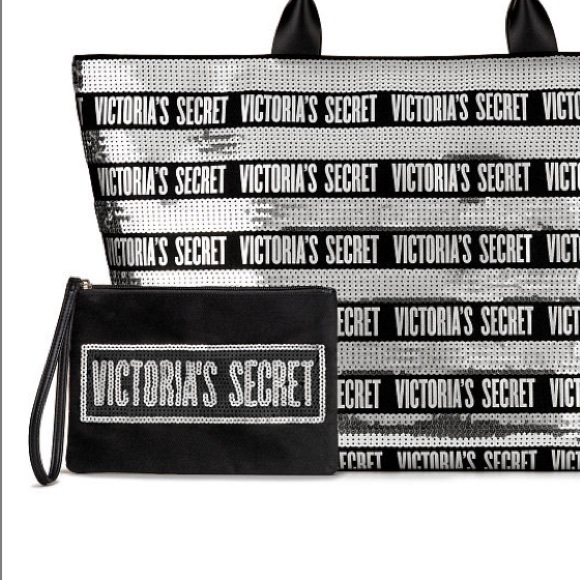 Victoria’s Secret large sequin weekender tote bag - Picture 2 of 2
